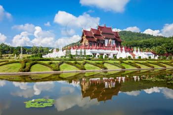 The Royal Pavilion (Ho Kham Luang) in Royal Park Rajapruek near Chiang Mai, Thailand