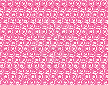 Seamless love pattern. White hearts and waves