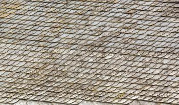Detailed view of tiled roof