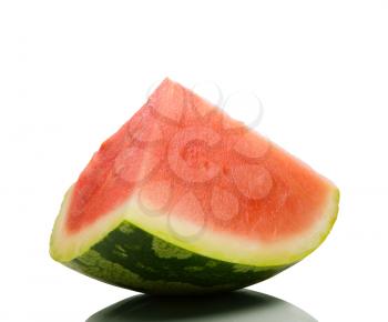 A piece of watermelon isolated on white