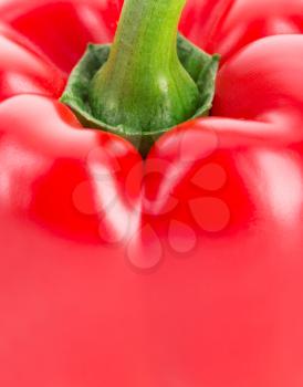 Glossy red Pepper. Close-up photo. Fresh vegetables.
