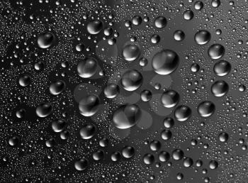 Dark water drops. Texture or background
