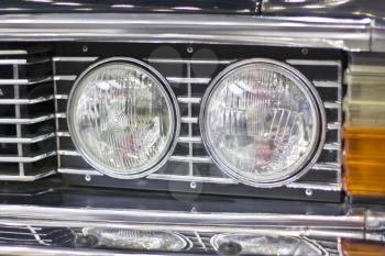 Retro car double headlight