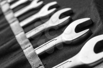 Set of open end wrenches
