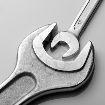 Symbol of big and small wrenches