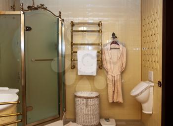 Interior of luxury vintage bathroom in resort apartment