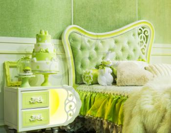 Nice luxury light green bedroom