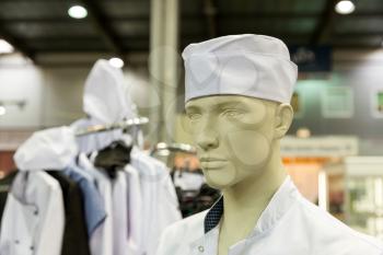  Close up of mannequin in the baker costume on the factory