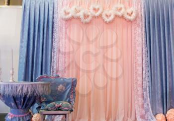 Decoratory romantic room with beautiful furniture