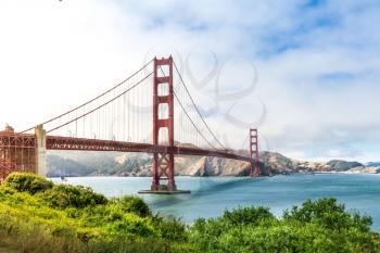 Scenic view of Golden Gate Bridge in San Francisco, USA