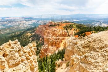 Landscape of Bryce Canyon from the top of mountain, National Park, Utah, USA