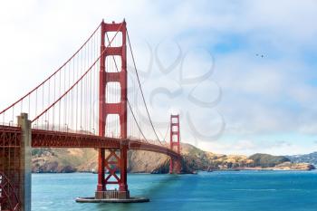 Scenic view of Golden Gate Bridge in San Francisco, USA