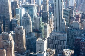 New York city downtown with skyscrapers, USA