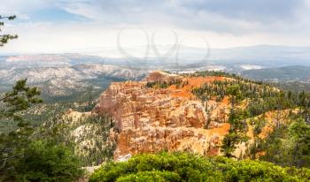 Landscape of Bryce Canyon from the top of mountain, National Park, Utah, USA