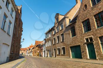 Cozy buildings, street in old provincial European town. Summer tourism and travels, famous europe landmark, popular places for vacation tour or holidays