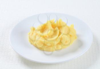 Mashed potato on a plate 