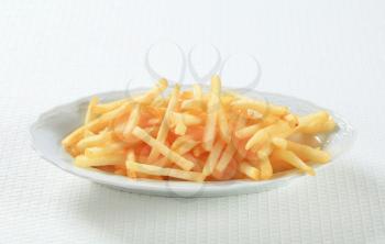 Portion of French fries in a plate