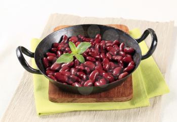 Red beans in a pan