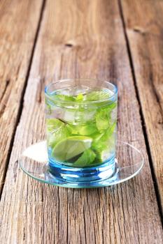 Glass of Mojito drink with ice