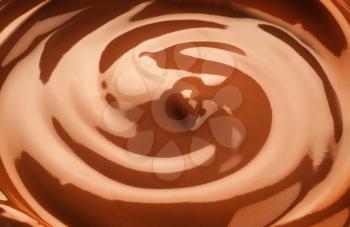 Macro of a chocolate swirl - ful frame