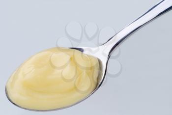 Spoon of custard