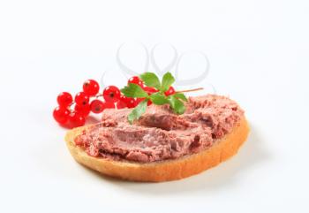 Slice of bread and liver pate