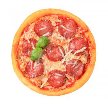 Fresh baked Pizza Pepperoni - studio shot