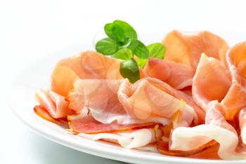 Thin slices of Prosciutto di Parma