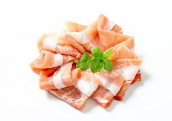Thin slices of Parma ham