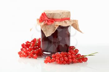 Jar of red currant jam