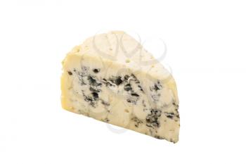Wedge of blue cheese - cutout