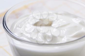 Bowl of smooth white cream
