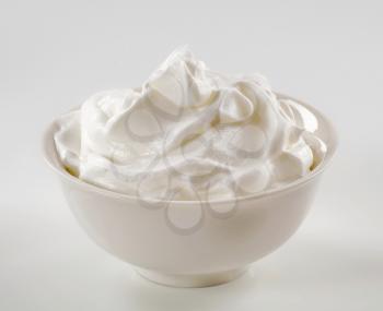 Bowl of whipped cream