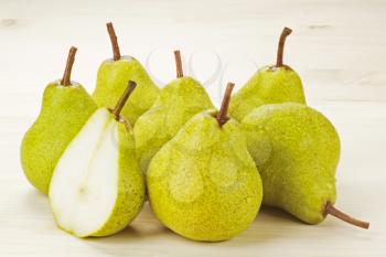 Group of Fresh Ripe Pears
