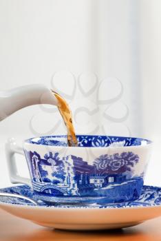 Pouring a cup of tea
 - detail