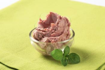 Bowl of smooth liver pate