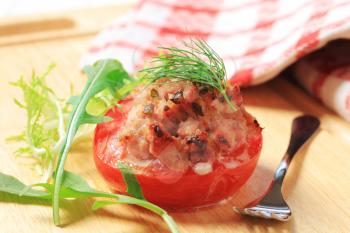 Appetizer - Tomato stuffed with ground meat