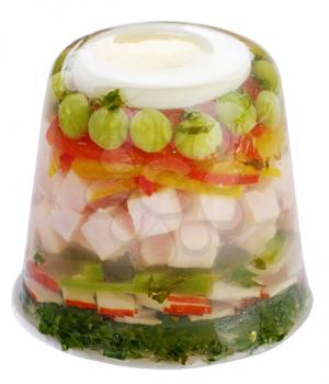 Ham and Vegetable Salad in Aspic