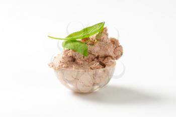 Bowl of chicken liver pate