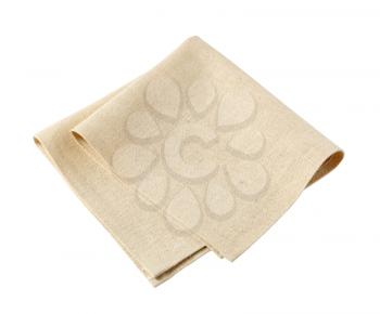 Small folded linen napkin