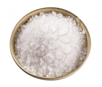 Sea salt in a ceramic bowl
