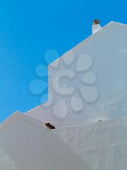 Side view  of a whitewashed house in Tenerife