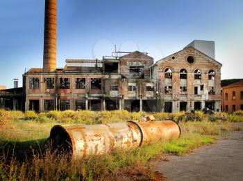 Exterior of an abandoned factory                       