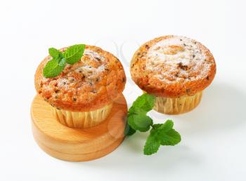 Vanilla muffins with fine chocolate flakes