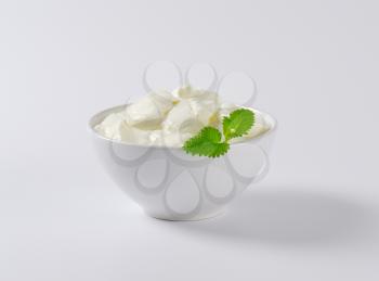 Bowl of thick Greek yogurt