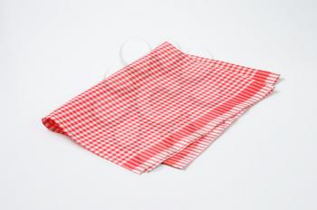 red and white checked tea towel