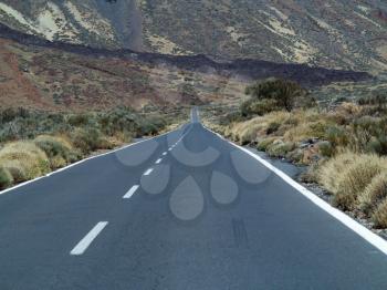 Road to Mount Teide, Tenerife Island 