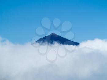 Peak of Teide in clouds, Tenerife