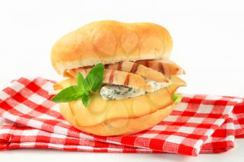 Grilled chicken and cheese sandwich