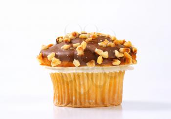 Hazelnut muffin with chocolate topping